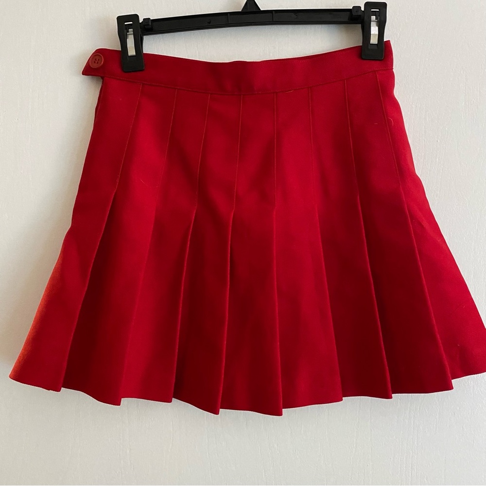American Apparel Red Mini Tennis Skirt Size: S